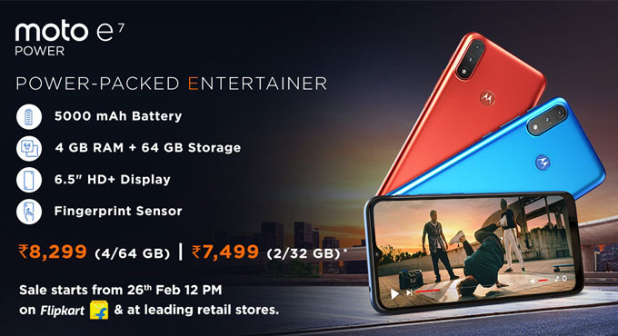 Moto E7 Power with 6.5-inch display, 5000mAh battery launched