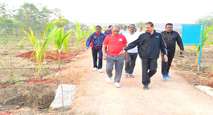 Cleanliness drive held at Karimnagar City Police Training Center