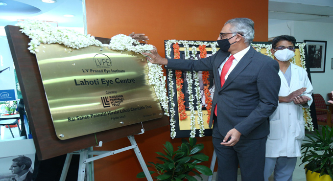 LV Prasad Madhapur centre renamed as Lahoti Eye centre