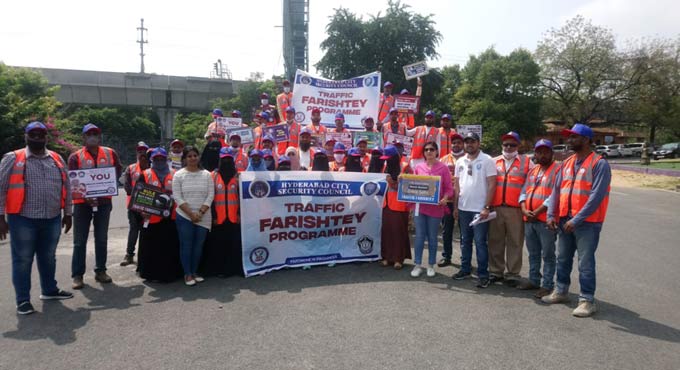 Awareness drive on traffic rules held in Hyderabad