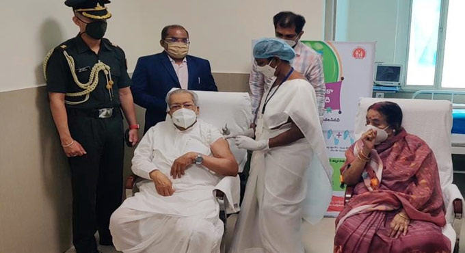 Andhra Pradesh Governor receives Covid vaccine shot