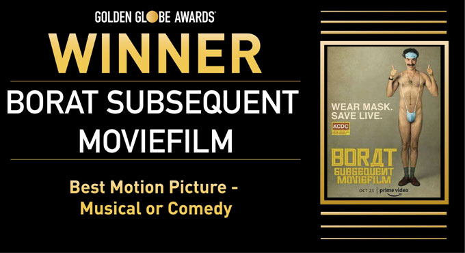 ‘Borat Subsequent MovieFilm’ bags award at Golden Globes 2021