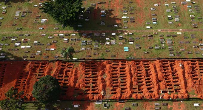 Brazil posts record single-day toll of 3,251 virus deaths