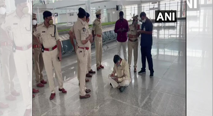 TDP chief Chandrababu Naidu detained at Tirupati airport, stages sit-in protest