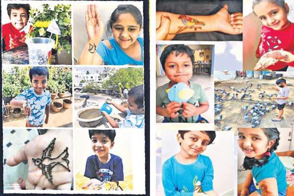 Students of Delhi Public School celebrate World Sparrow Day