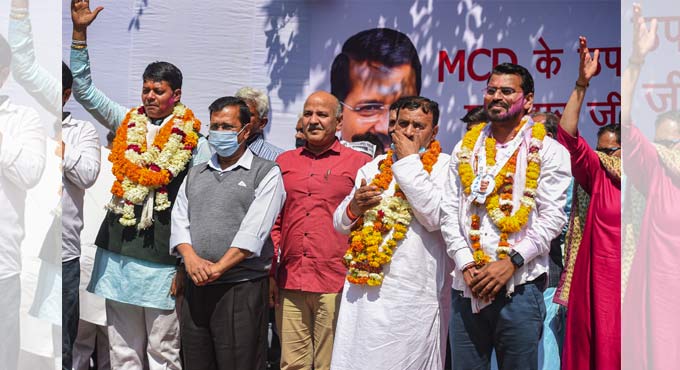 Delhi municipal bypolls: AAP wins 4 wards, Congress 1