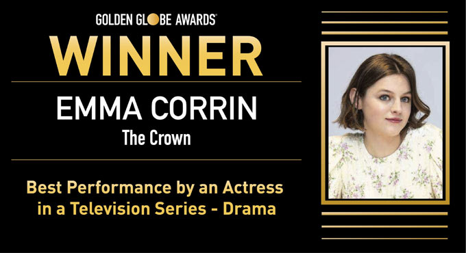 Emma Corrin bags Golden Globe for her portrayal of Princess Diana