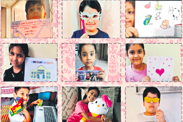 Students of Gitanjali Devshala celebrate start of new academic year