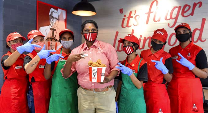 This KFC restaurant in Hyderabad exemplifies women power