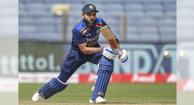 Kohli completes 10,000 ODI runs while batting at 3