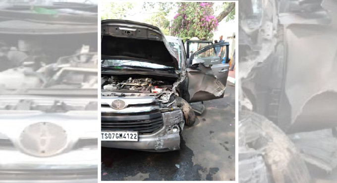 MLC Vani Devi’s car damaged in accident near Assembly