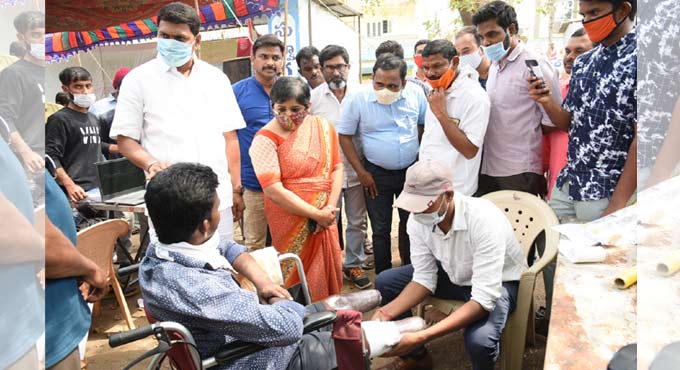 Artificial limbs for specially-abled soon: Mancherial Collector