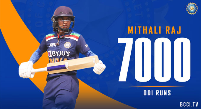 Mithali Raj becomes 1st woman cricketer to score 7,000 ODI runs