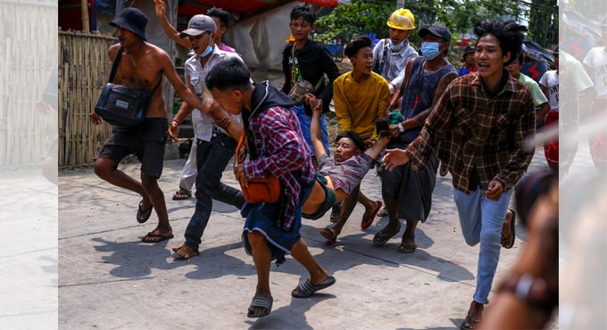 At least two people shot dead in Myanmar anti-coup protests