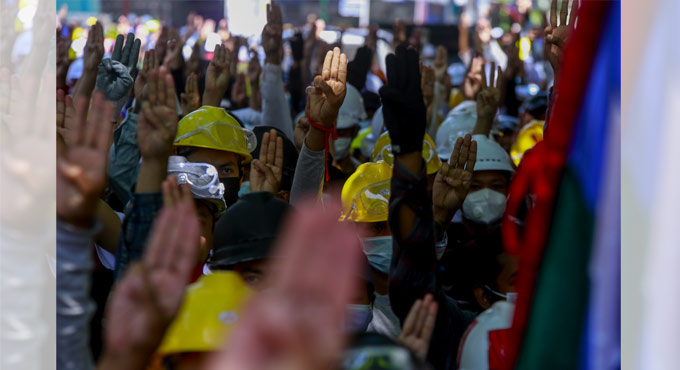 Myanmar protesters, undaunted by killings, march again