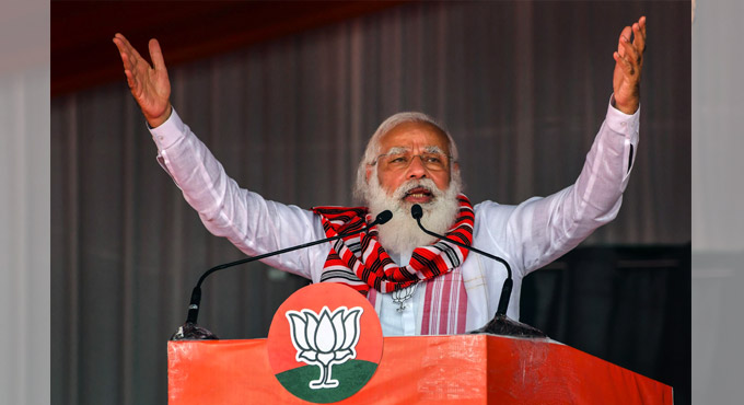 PM Modi attacks Congress at Assam rally, says NDA ensured peace and development