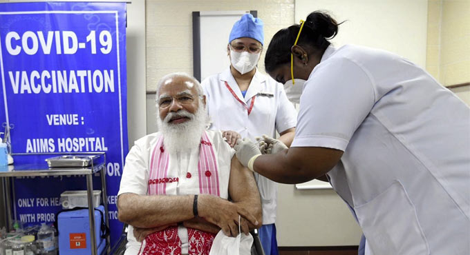 ‘Laga bhi di aur pata hi nahi chala’: PM Modi after his COVID-19 vaccine