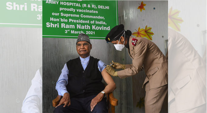 President Kovind receives COVID-19 vaccine at Army Hospital in Delhi