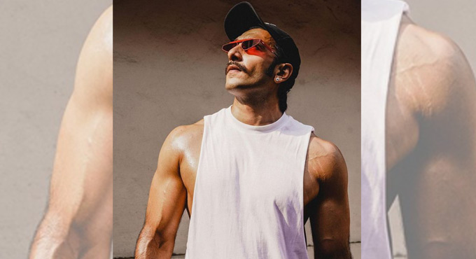 Ranveer Singh showcases chiselled biceps