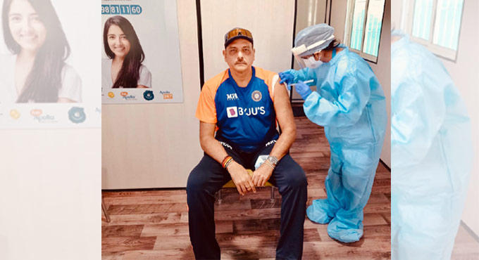 Ravi Shastri receives first dose of COVID-19 vaccine in Ahmedabad