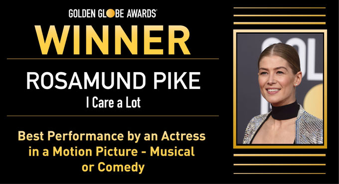 Rosamund Pike takes home Golden Globe for ‘I Care a Lot’