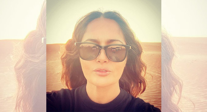 Salma Hayek wants everyone to have ‘peaceful but not boring weekend’