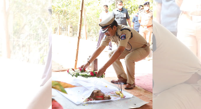 Hyderabad: Police sniffer dog laid to rest with state honours