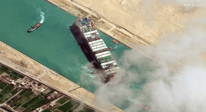 Giant container ship that blocked Suez Canal set free