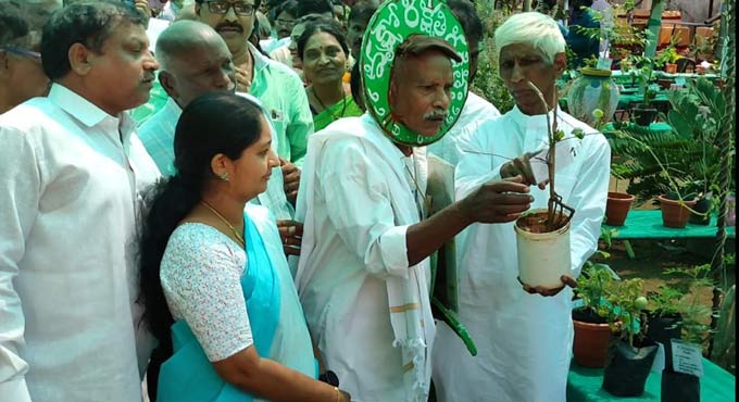 Vanajeevi Ramaiah inaugurates medicinal plants exhibition in Kothagudem