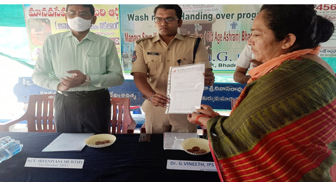 Nava Bharat’s gesture to old age home; constructs modern washrooms for inmates in Kothagudem