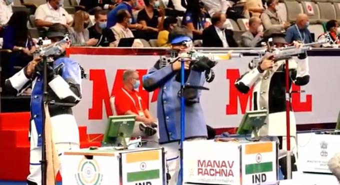 Pistol teams win double gold in ISSF Shooting World Cup