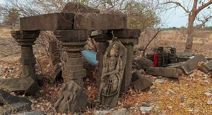 Temple ruins discovered in Adilabad forest