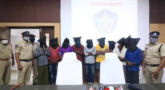 AP police arrest 10 treasure hunters for hammering Nandi idol