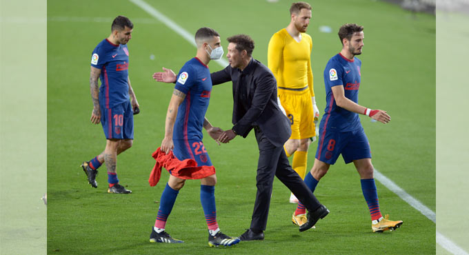 Atletico Madrid’s lead cut to one point after 1-1 draw with Betis