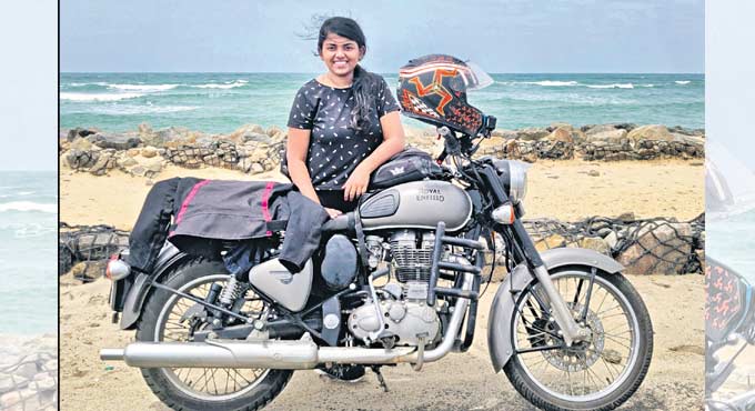 woman biker