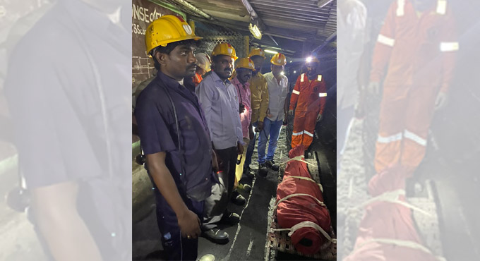 Bodies of coal mine workers extricated from KTK 6 mine in Bhupalpally
