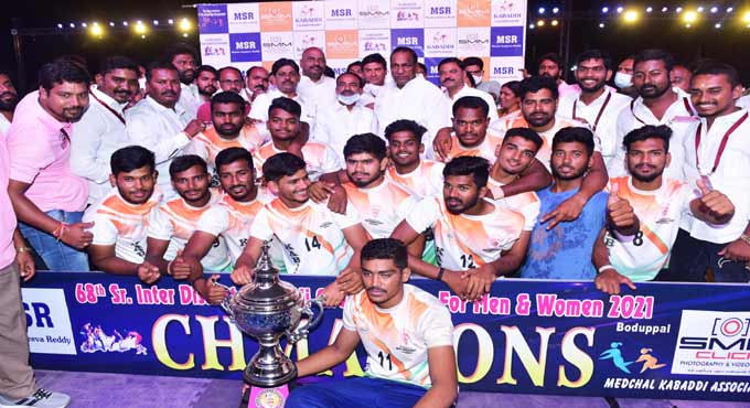 District Kabaddi: RR men, Suryapet women triumph