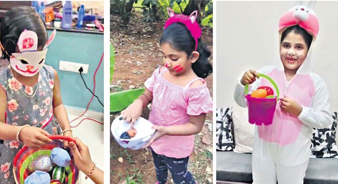 Easter Sunday egg-hunt thrills children