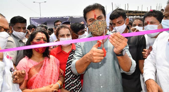 Hyderabad: KTR inaugurates HITEC City RUB, Khaitlapur drain works