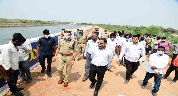 Efforts on to check insect menace near Kakatiya canal in Karimnagar