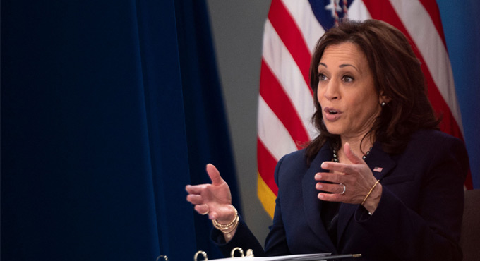 Kamala Harris condemns ‘inexplicable’ violence at Capitol