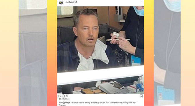 Matthew Perry deletes BTS photo of himself prepping for ‘Friends’ reunion