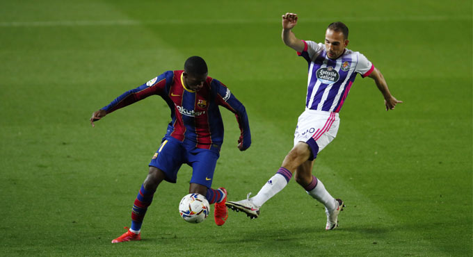 La Liga: Last-minute goal helps Barca down Valladolid
