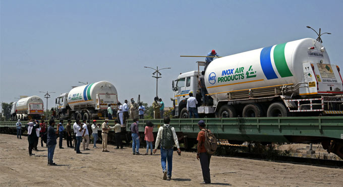 First Oxygen Express arrives at RINL-VSP in Visakhapatnam