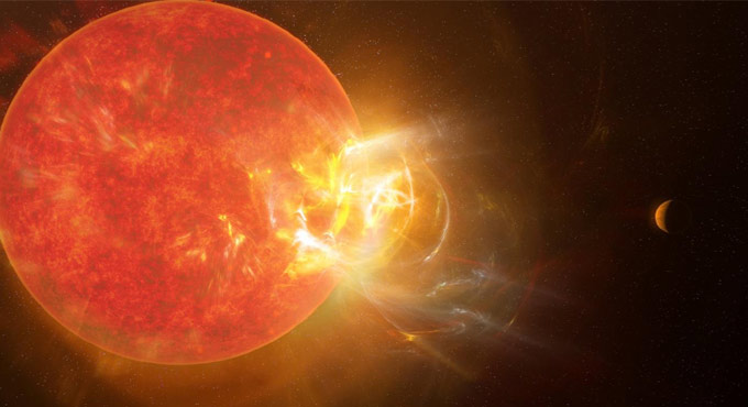 Record-breaking flare spotted on Sun’s nearest neighbour