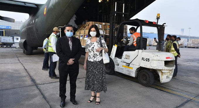Romanian medical supplies arrive in India