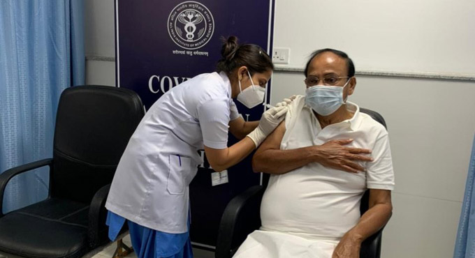 Venkaiah Naidu receives second dose of COVID-19 vaccine
