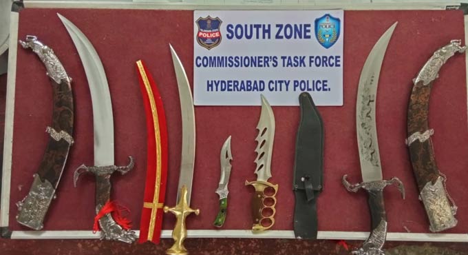 Rowdy sheeter held with weapons in Hyderabad