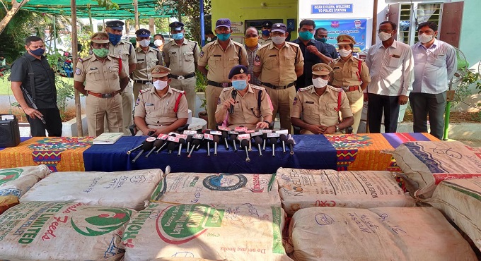 22 quintals of ganja worth Rs 3.31 crore seized in Kothagudem