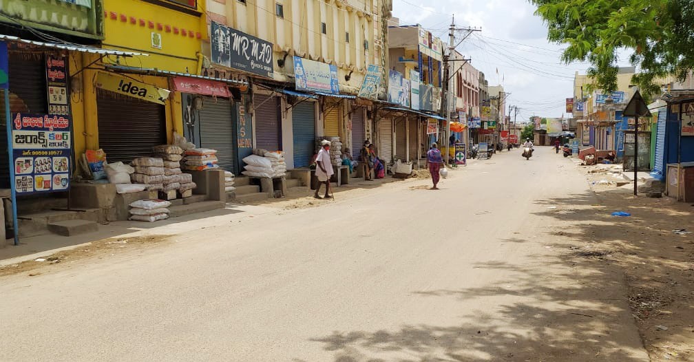 Self-imposed lockdown at Dharpally Mandal in Nizamabad